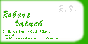 robert valuch business card